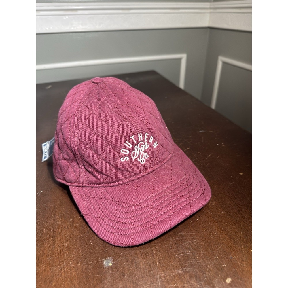 Southern Shirt Co‎ Quilted Signature Cap Dark Burgundy Baseball Hat NWT